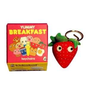  Kidrobot Yummy Breakfast Keychain   Strawberry Toys 