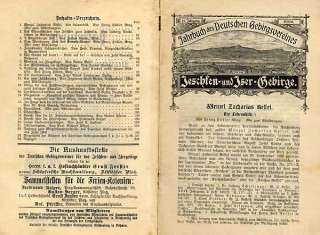 Böhmen Sudeten Riesengebirge Jeschken Isergebirge Verein Jahrbuch von 