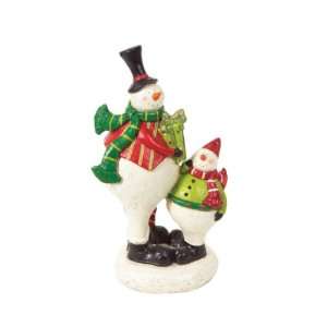  Pack of 2 Cheerful Snowman and Son Christmas Table Top 