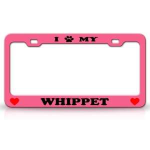 PAW MY WHIPPET Dog Pet Animal High Quality STEEL /METAL Auto License 