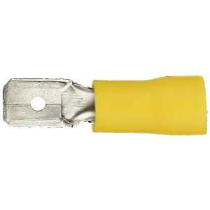 Install Bay YVMD250 Vinyl Male Connector 12/10 Gauge .250, Yellow (100 