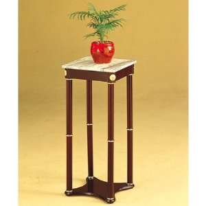  Lake Stevens 27.50 Plant Stand in Cherry with Green 