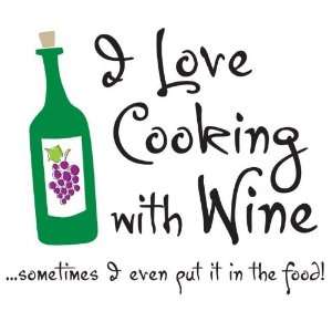 Attitude funny apron Cooking with wine:  Home & Kitchen
