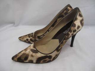 MICHAEL Michael Kors Neoprene Leopard Print Pointed Toe Heels 7 M 
