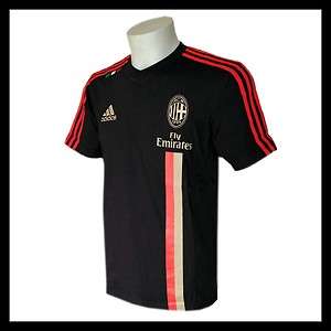 Adidas AC Milan T Shirt Herren Tee Mailand schwarz Baumwolle Fußball 