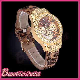 New Womens Crystal Quartz Ladies Wrist Watch Gift Box  