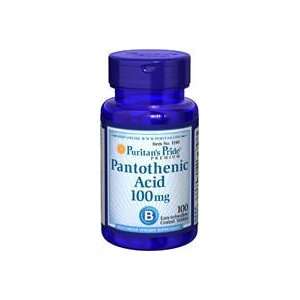  Pantothenic Acid 100 mg 100 mg 100 Tablets Health 