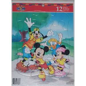    Disneys Mickey Mouse 12 Piece Puzzle Frame Tray: Toys & Games