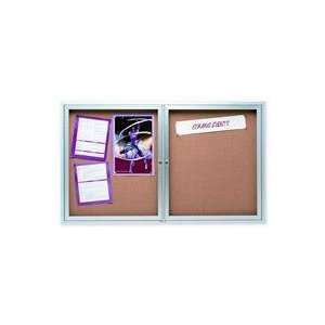    Quartet® Enclosed Indoor Cork Bulletin Board