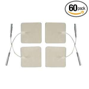 60 2X 2 Carbon Square Re Usable TYCO GEL Electrodes   Multistick Gel 