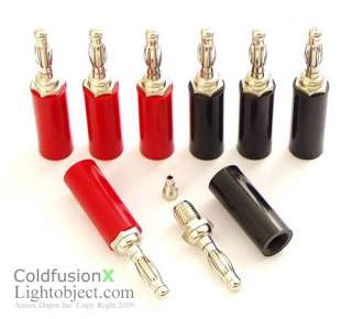 8pcs Red/Black Banana plugs plugs clip tester  