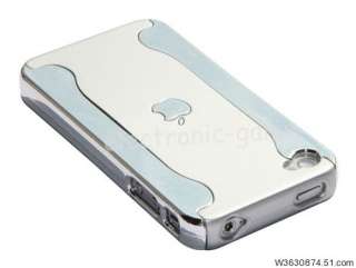Silver Skin Metallic Chrome Hard Case for iPhone 4 4G  