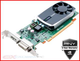 PNY NVIDIA Quadro 600 VCQ600 PB 1GB GDDR3 PCI E x16 VGA  