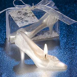   Fairytale Slipper Shoe Candle Cinderella Theme Wedding Favor Bulk Lot