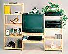 TV Entertainment Center Solid Wood Shelves Shelving Shelf items in 