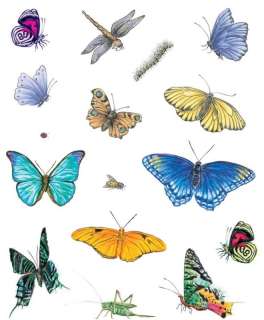 Tatouage Butterflies and Garden Insects  1 sheet  