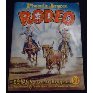 1957 Phoenix Jaycee Vintage Rodeo Program   JIM SHOULDERS  