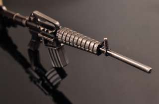 M4A1 Assault Rifles Alloy Keychain Silver Black N41  