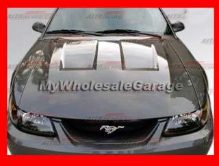 99 04 Ford Mustang Heat Extract Fiberglass Vented Hood  