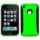 Black Green Hybrid Case Cover Protector for Apple iPhone 3G 3GS Phone 