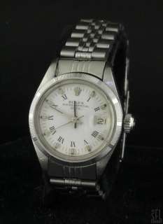   STAINLESS STEEL LADIES 6919 DATE WITH WHITE ROMAN NUMERAL DIAL  