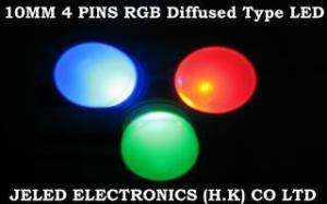50pcs 10mm 4Pin Diffused RGB Common CA Manual Ctrl LED  