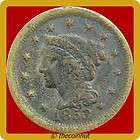 1853 VG NET Braided Hair Large Cent Penny US Coins Coinhut4462