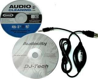 DJ Tech MINI2USB Mini Jack To USB Cable w/Software  