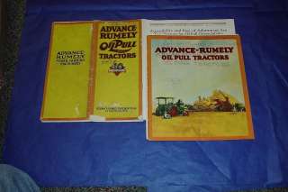 Original ADVANCE RUMELY OIL PULL Tractor BROCHURE   