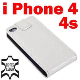 iPhone 4 Tasche Hülle Cover Case echt Leder etui Handytasche 