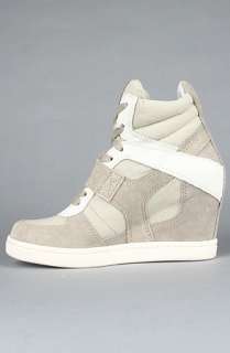 Ash Shoes The Cool Sneaker in Clay and White Suede Washed Canvas 