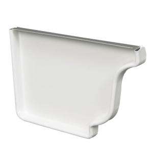 Amerimax Home Products 6 in. White Aluminum Left End Cap 47005 at The 