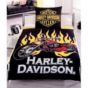 Bettwäsche Harley Davidson Bike Flame  Küche & Haushalt