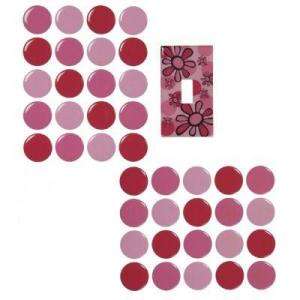   and Stick Deco Dots Wall Applique with Light Wall Plate Cover 40 Piece