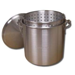  80 qt. Aluminum Boiling Pot, Basket and Lid KK80 at The Home Depot