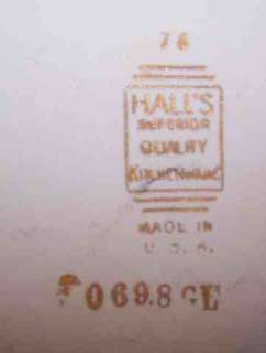 HALLS COVERED CASSEROLE DISH Gold Polka Dot  