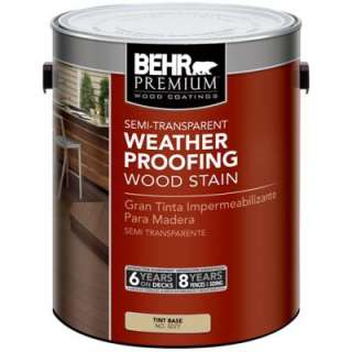 BEHR Premium 1 Gallon Semi Transparent Deck, Fence & Siding Wood Stain 