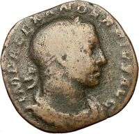 Severus Alexander 231AD Sestertius Ancient Roman Coin War MARS w 
