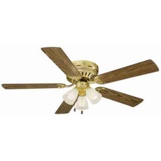   52 in. Polished Brass Ceiling Hugger Fan 156604 at The Home Depot