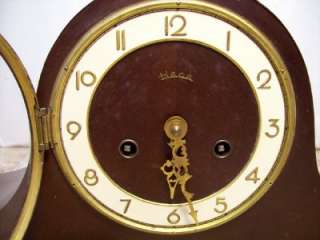 Vintage 8 Day German Mantle Clock by Heco  