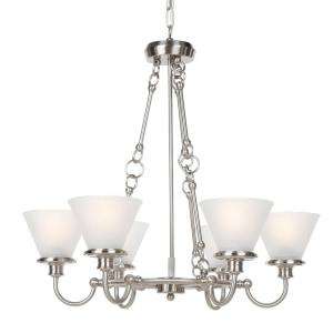 Hampton Bay Brushed Nickel Six Light Chandelier CBX8116 4/SC 1 at The 