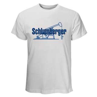 HOT Black n White T Shirt Schlumberger Oil Service Co  
