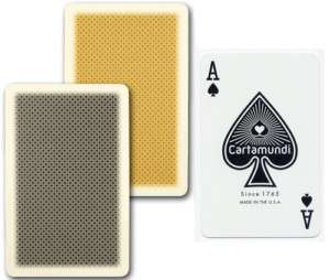 Cartamundi Casino Plastic Poker Playing Cards Set Gold  