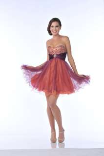 SHORT HOT PROM MULTI COLOR COCKTAIL FITTED EMPIRE WAIST BIRTHDAY 