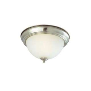 Commercial Electric Brushed Nickel 1 Light Flushmount Twin Pack 