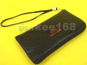 Black PU Zip pouch case for Sony Ericsson C702, C902, K770, P1i  
