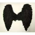 Engel Flügel schwarz echte feder 62x50cm