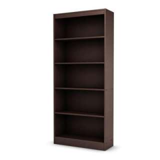 South Shore Furniture Freeport Chocolate 5 Shelf Bookcase 7259768C at 