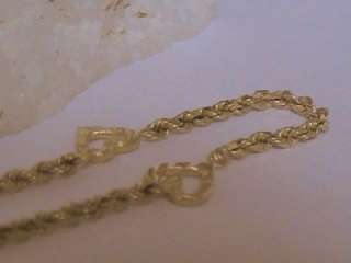   GOLD ROPE PATTERN OPEN HEART DESIGN CHAIN NECKLACE 4.2GRS TW  