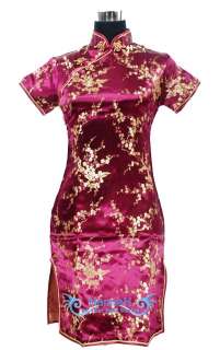 Nizza Chinesisch Abendkleid Robe MINI Kleid Blume Qipao  